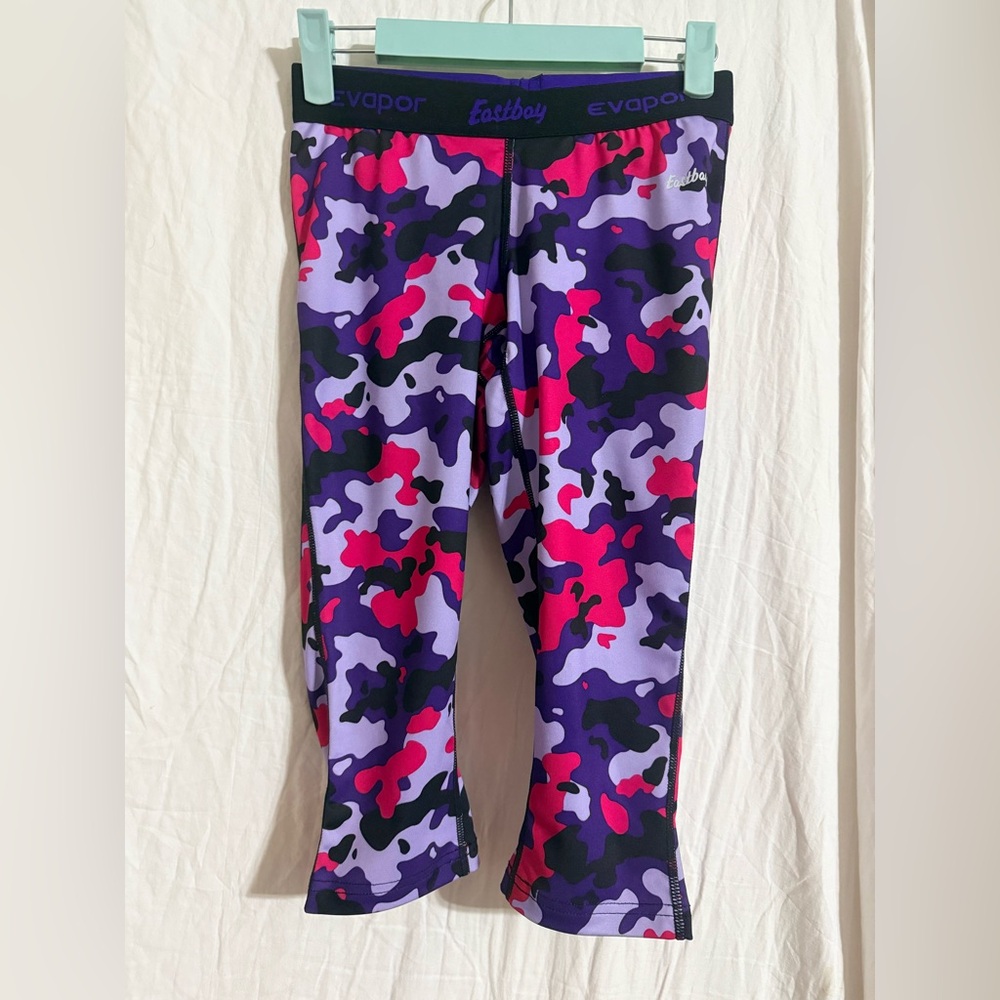 Eastbay Evapor Purple Camo 3/4 Compression Leggings